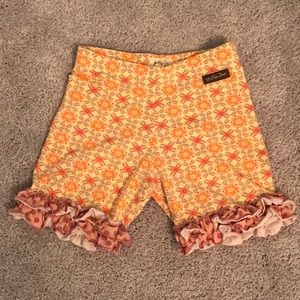 Matilda Jane shorts with ruffles at the bottom